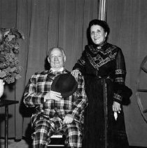 Mr. and Mrs. Jack Frost Pose for the Gay Nineties Costume Party